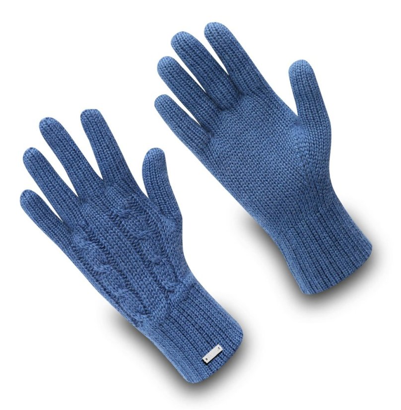Wonderhand Vlněné rukavice s kašmírem Frozen City s copánky Barva: Červená, Velikost: L - Velikost: L