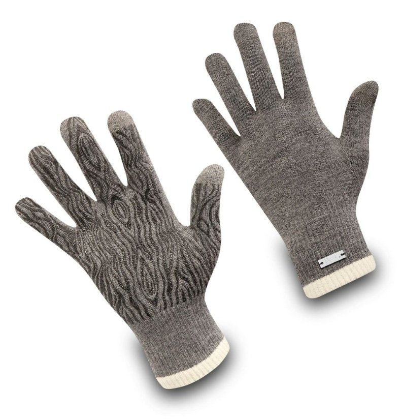 Wonderhand Merino rukavice City Walk Rider Touchscreen Barva: Šedá / Bílá, Velikost: S - Velikost: S