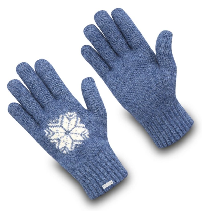 Wonderhand Vlněné rukavice Subzero Snowflake Barva: Červená, Velikost: S - Velikost: L