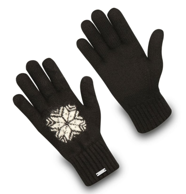 Wonderhand Vlněné rukavice Subzero Snowflake Barva: Červená, Velikost: S - Velikost: M