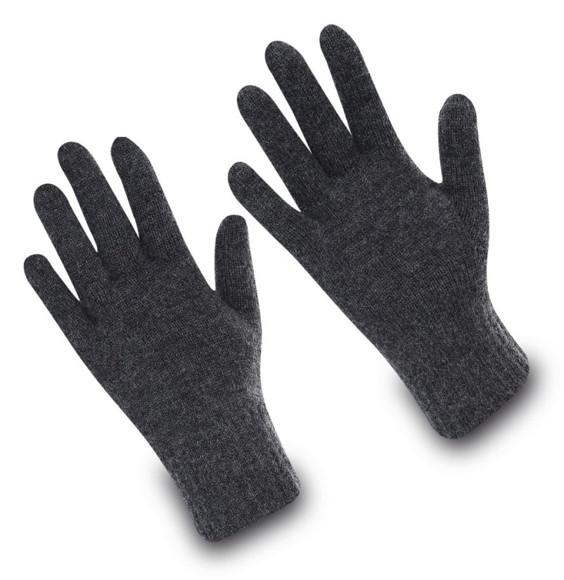 Wonderhand Vlněné rukavice s kašmírem Frozen City Barva: Šedá, Velikost: S - Velikost: M