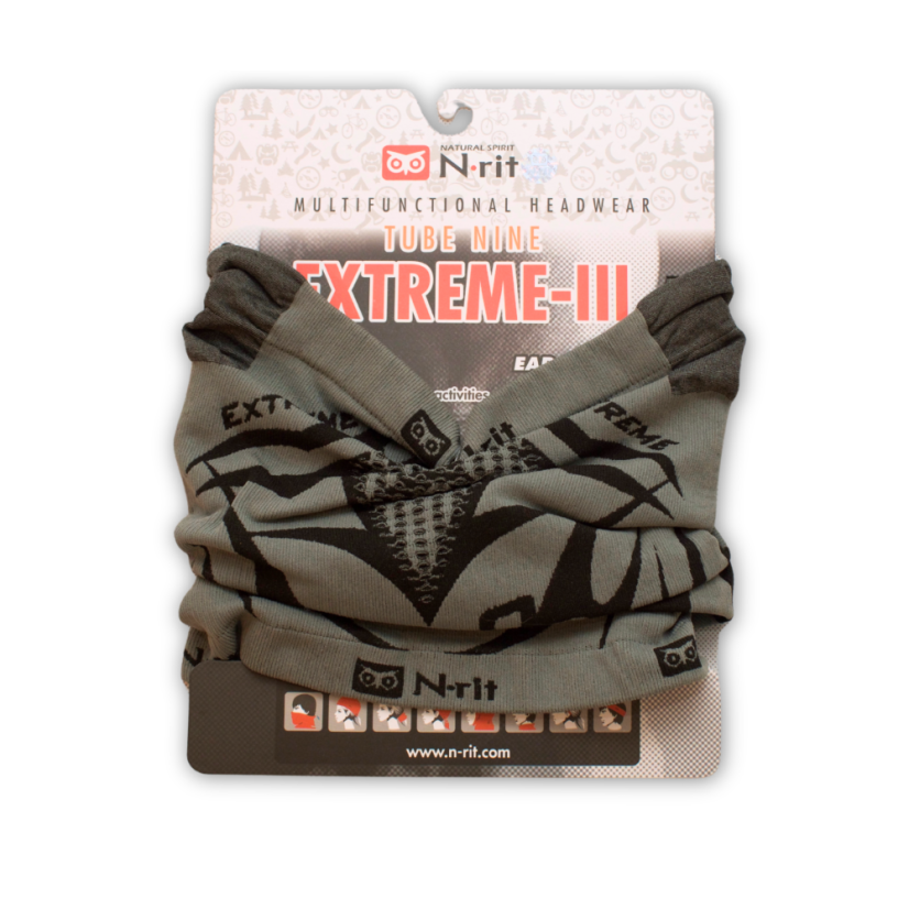 Multifunkční nákrčník - TUBE 9 EXTREME III Šedá/Černá