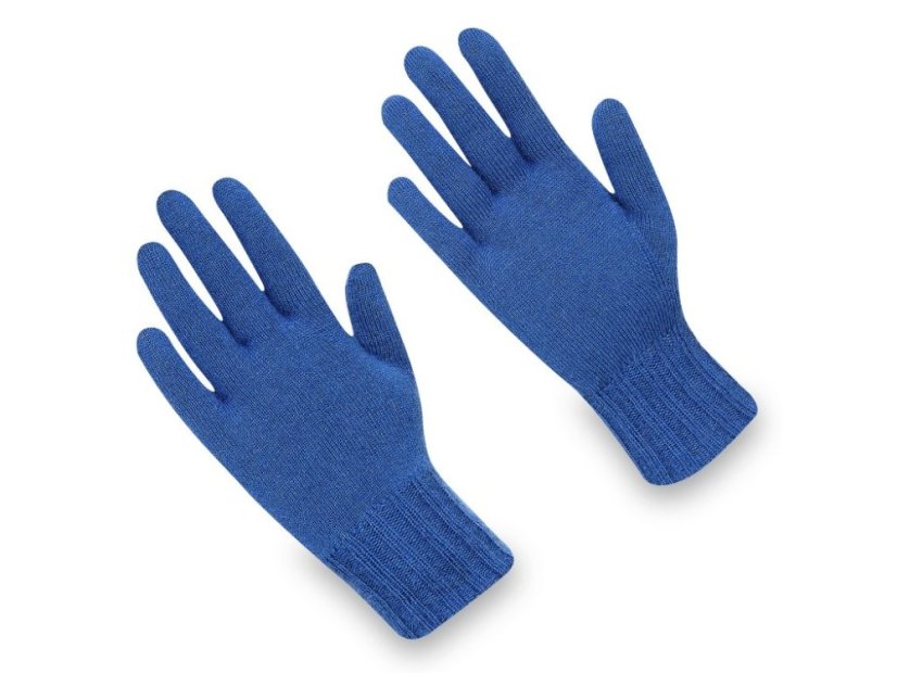 Wonderhand Vlněné rukavice s kašmírem City Walk - Modrá - Velikost: XL