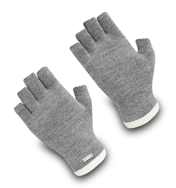 Wonderhand Bezprsté merino rukavice City Walk Rider Barva: Černá / Šedá, Velikost: S - Velikost: M