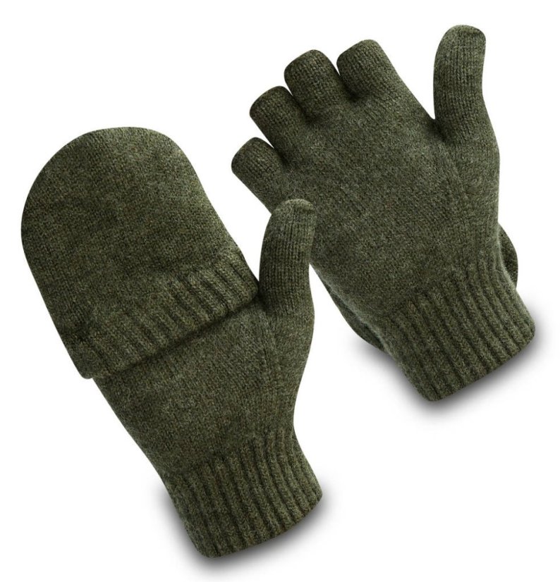 Wonderhand Vlněné překlapovací rukavice Subzero Barva: Zelená, Velikost: M