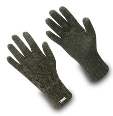 Wonderhand Vlněné rukavice s kašmírem Frozen City s copánky Barva: Červená, Velikost: L
