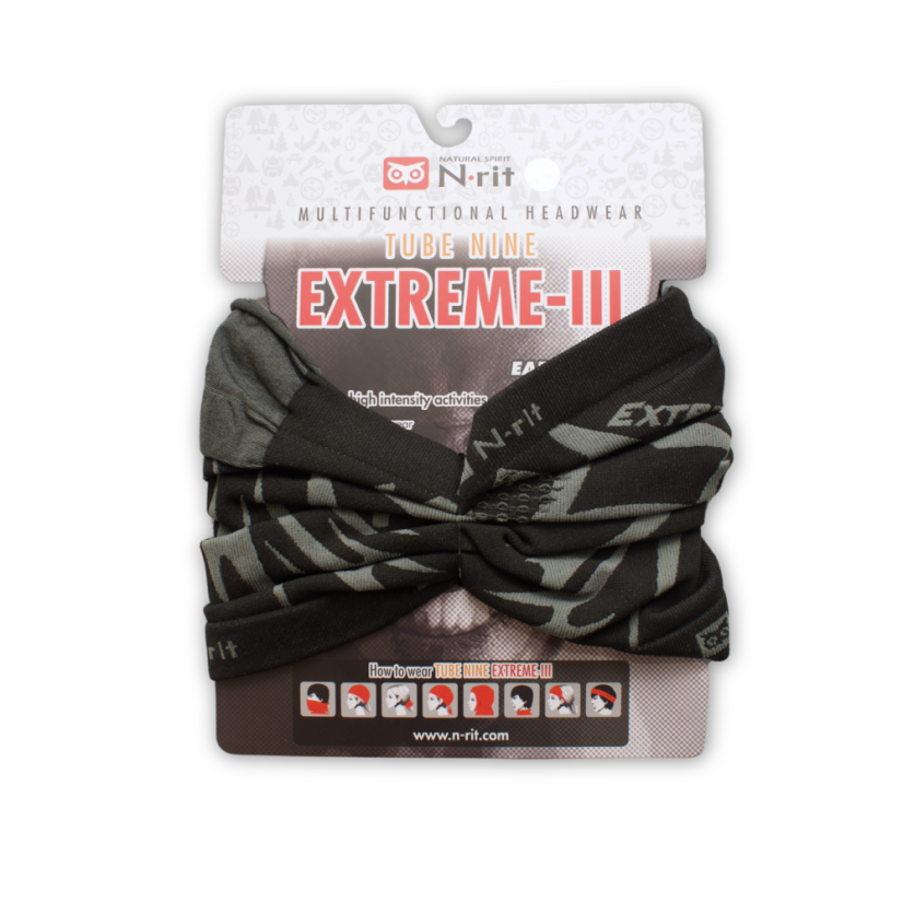 Multifunkční nákrčník - TUBE 9 EXTREME III Černá/Šedá