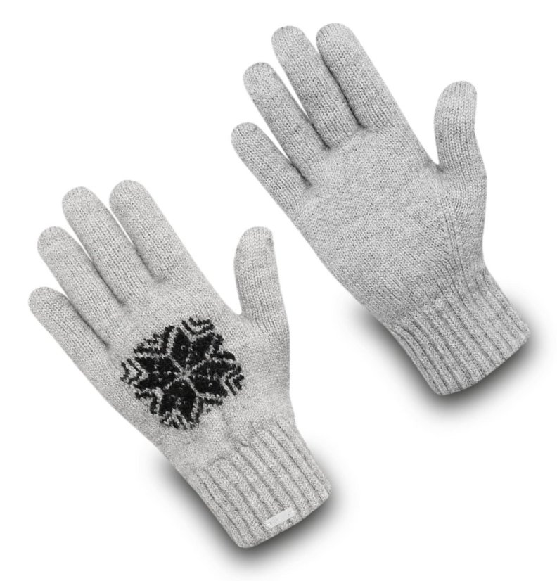 Wonderhand Vlněné rukavice Subzero Snowflake Barva: Červená, Velikost: S - Velikost: M