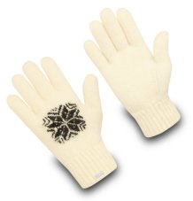 Wonderhand Vlněné rukavice Subzero Snowflake Barva: Červená, Velikost: S